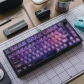 Starry Fire 104+15 Fog Transparent PC Pad Printing ai3D Keycaps Set Cherry Profile for Mechanical Keyboard